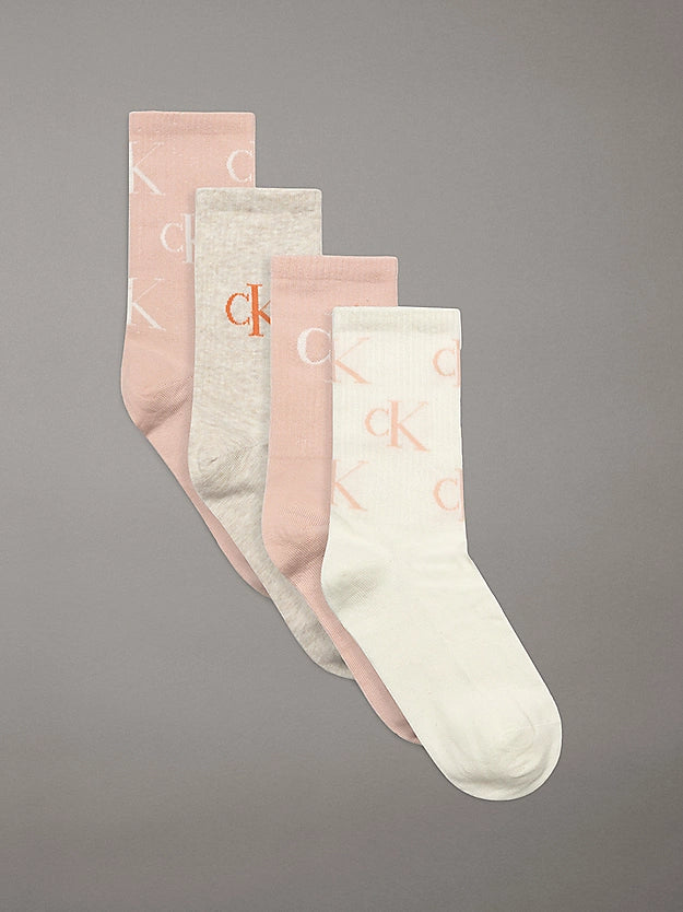 Calzini Calvin Klein - Set da 4 Paia per Donna Rosa