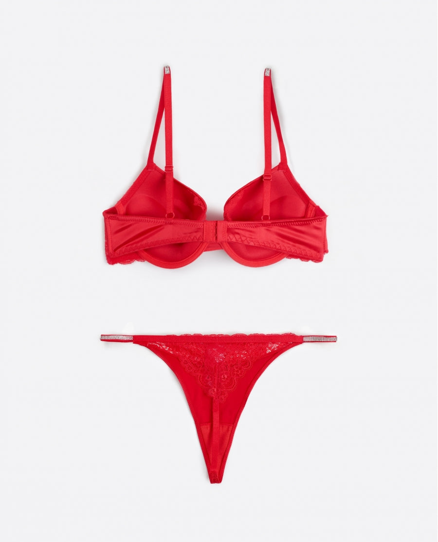 Set Reggiseno e Perizoma Rosso