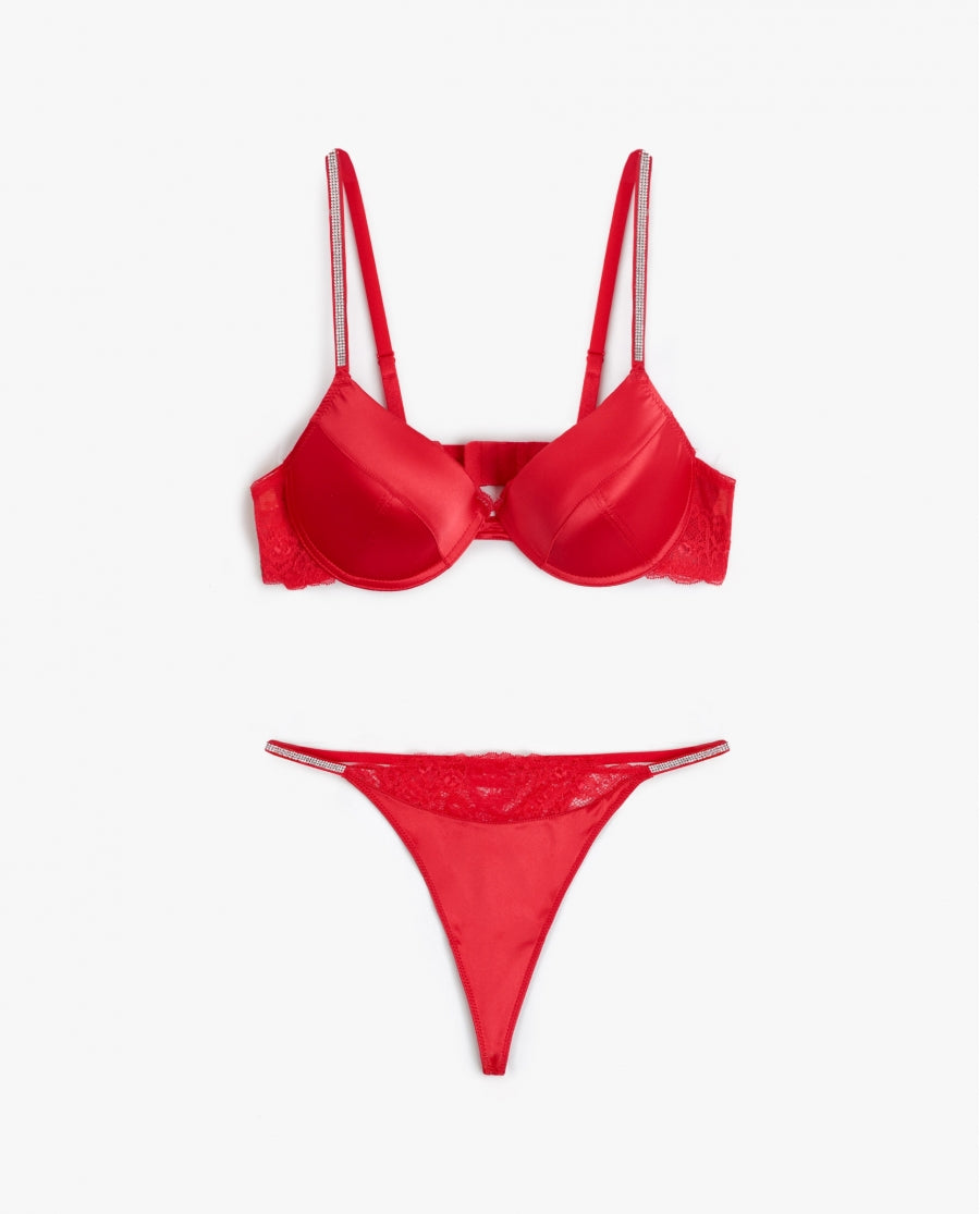 Set Reggiseno e Perizoma Rosso